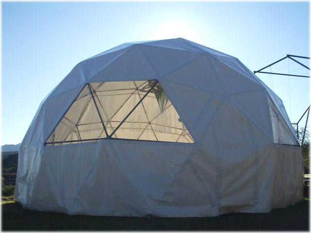 Geodesic domes as greenhouses